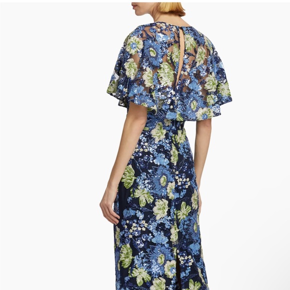 Lela Rose Embroidered Tulle Column Dress size 4 - Picture 2 of 4